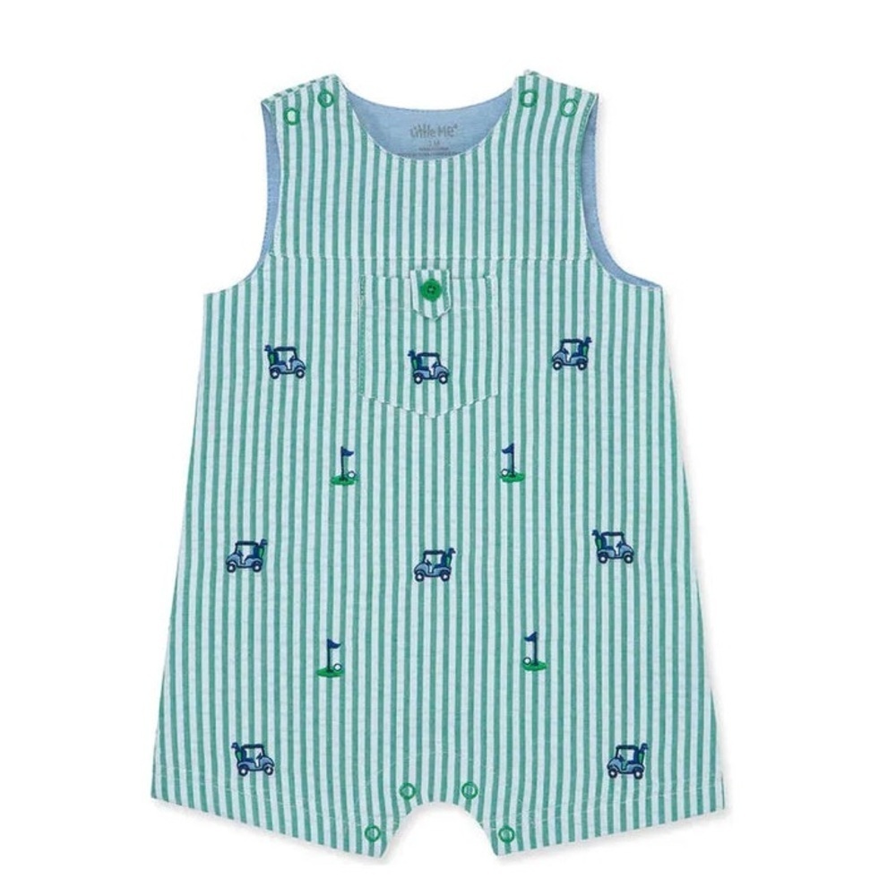 Little Me
Baby Boys Sleeveless Striped/Golf-Themed-Pattern Shortall 9m